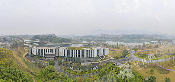 俯瞰两江协同创新区融合创新中心。华龙网-新重庆客户端 首席记者 李文科 