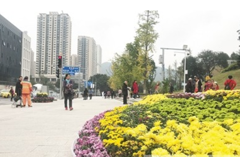 重庆中心城区成功美颜 示范人行道建设完成70%