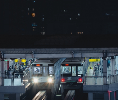 2021首屆重慶軌道交通攝影大賽二等獎《夜間軌道交通2號線》