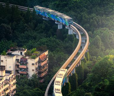 2021首屆重慶軌道交通攝影大賽三等獎《優美的軌道曲線》