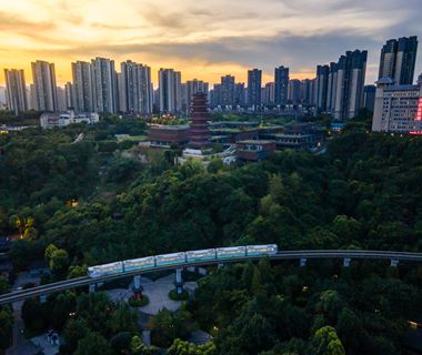 2021首屆重慶軌道交通攝影大賽優秀獎《落日飛車》