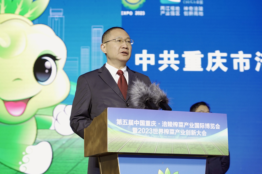 中共重庆市涪陵区委副书记、区人民政府区长刘忠同志致欢迎辞。