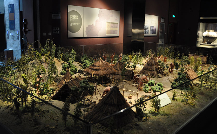 忠州博物館展示的中壩文化生活場景想像圖。